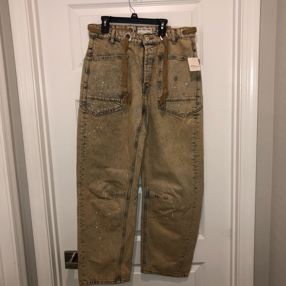 We The Free by Free People Moxie Low Slung Cowboy Barrel Relaxed Jeans 26L 26 L - Picture 7 of 10